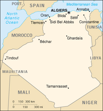 Map of algeria