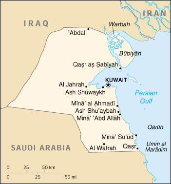 Kuwait's Map